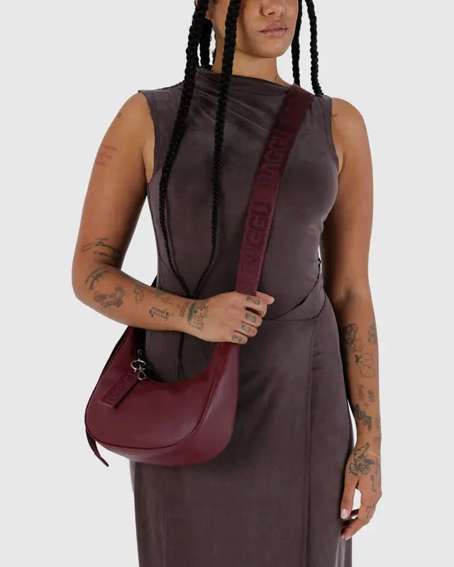 Baggu - Small Recycled Leather Crescent Bag