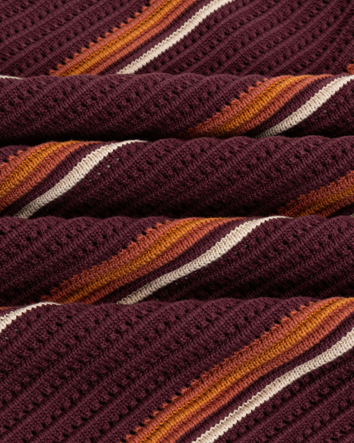 Chez Rien - Striped Open Knit Polo