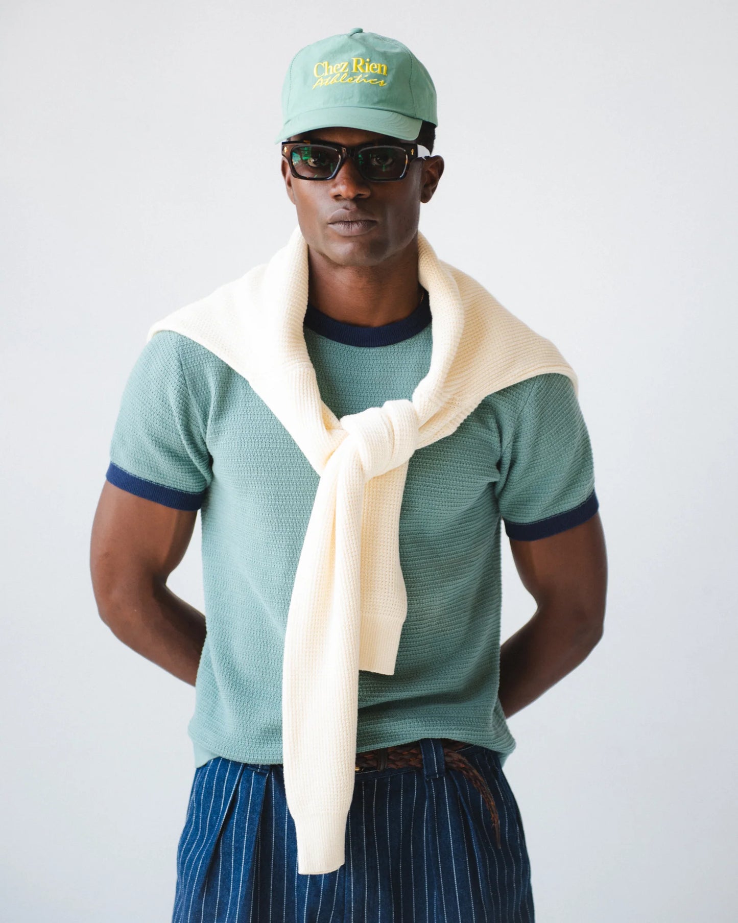 Chez Rien - Textured Ringer Tee