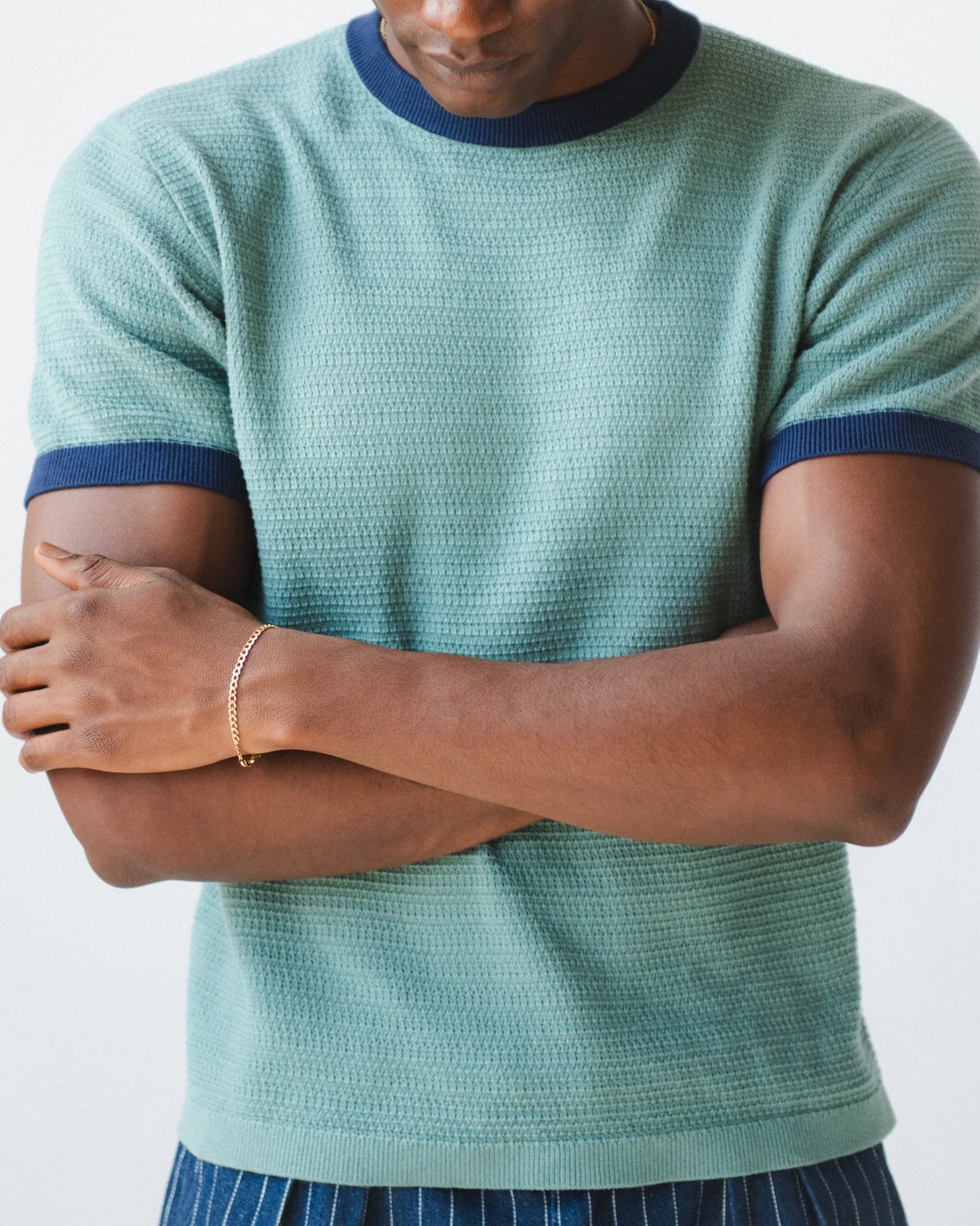 Chez Rien - Textured Ringer Tee