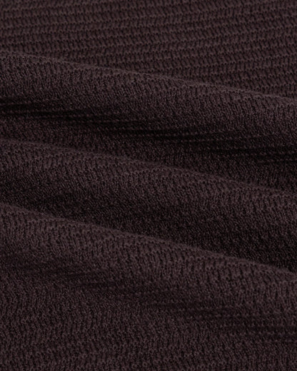 Chez Rien -  Textured Knit Ringer Tee