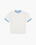 Chez Rien -  Textured Knit Ringer Tee