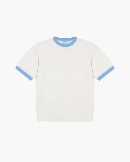 Chez Rien -  Textured Knit Ringer Tee