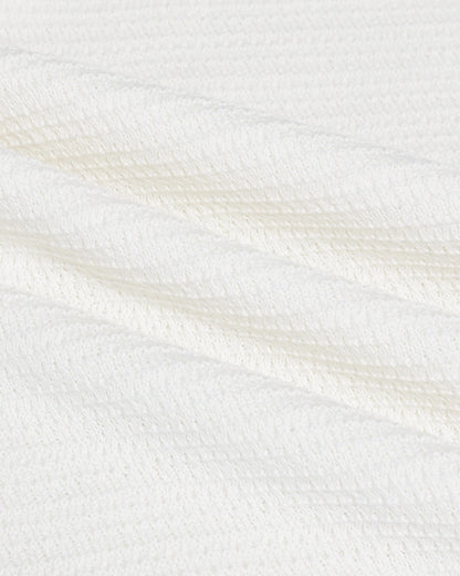 Chez Rien -  Textured Knit Ringer Tee