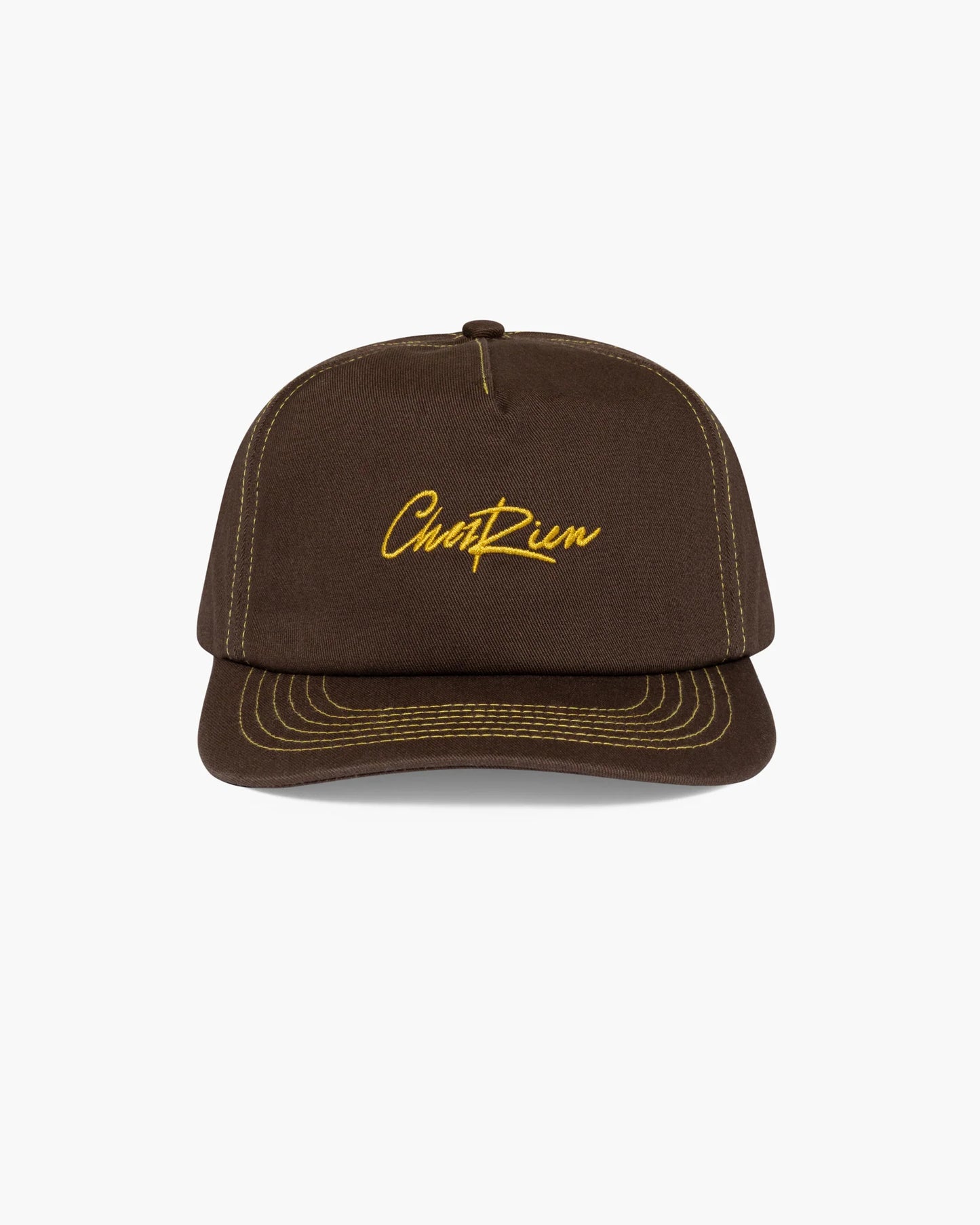 Chez Rien - Contrast Stitch Script Cap