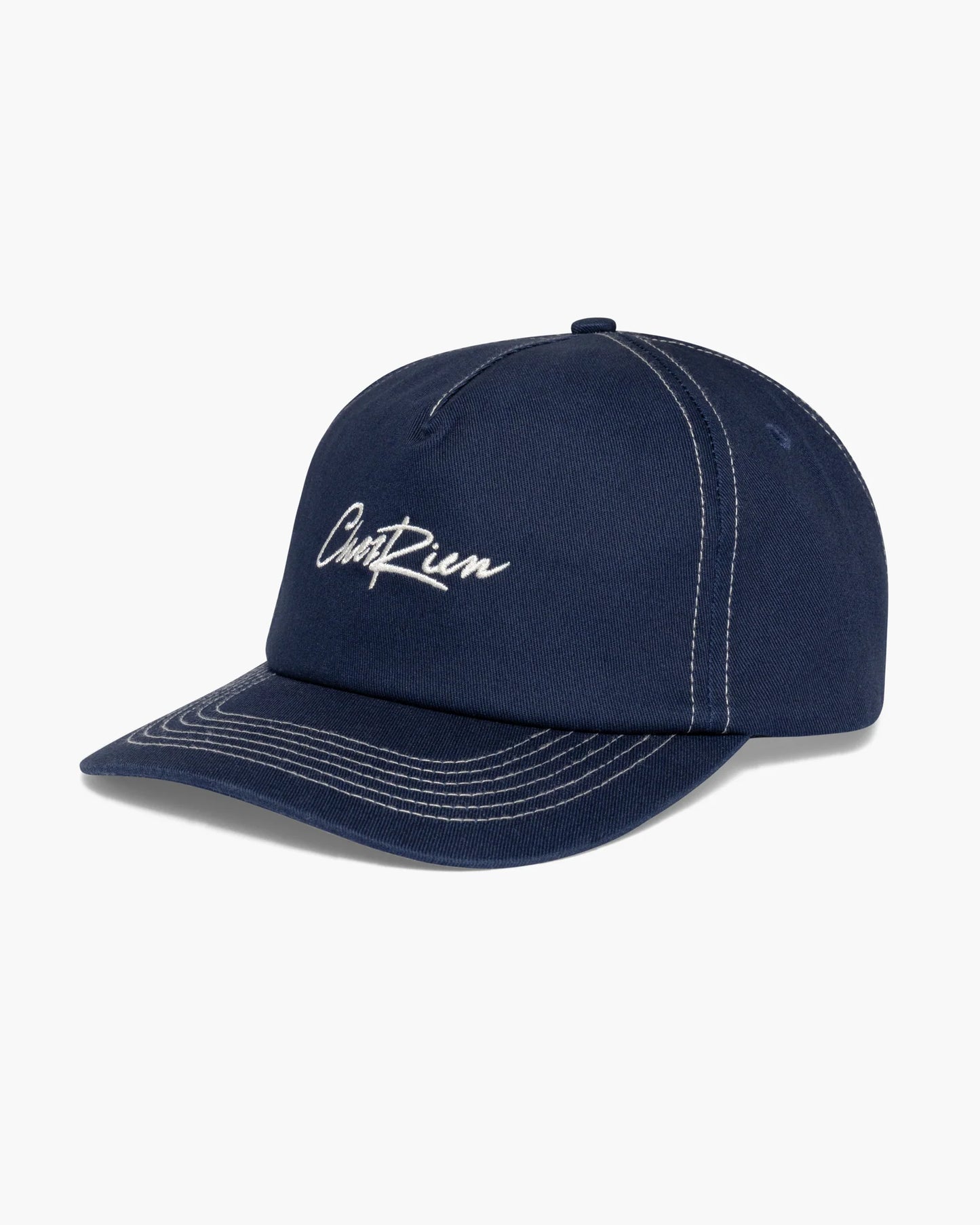 Chez Rien - Contrast Stitch Script Cap