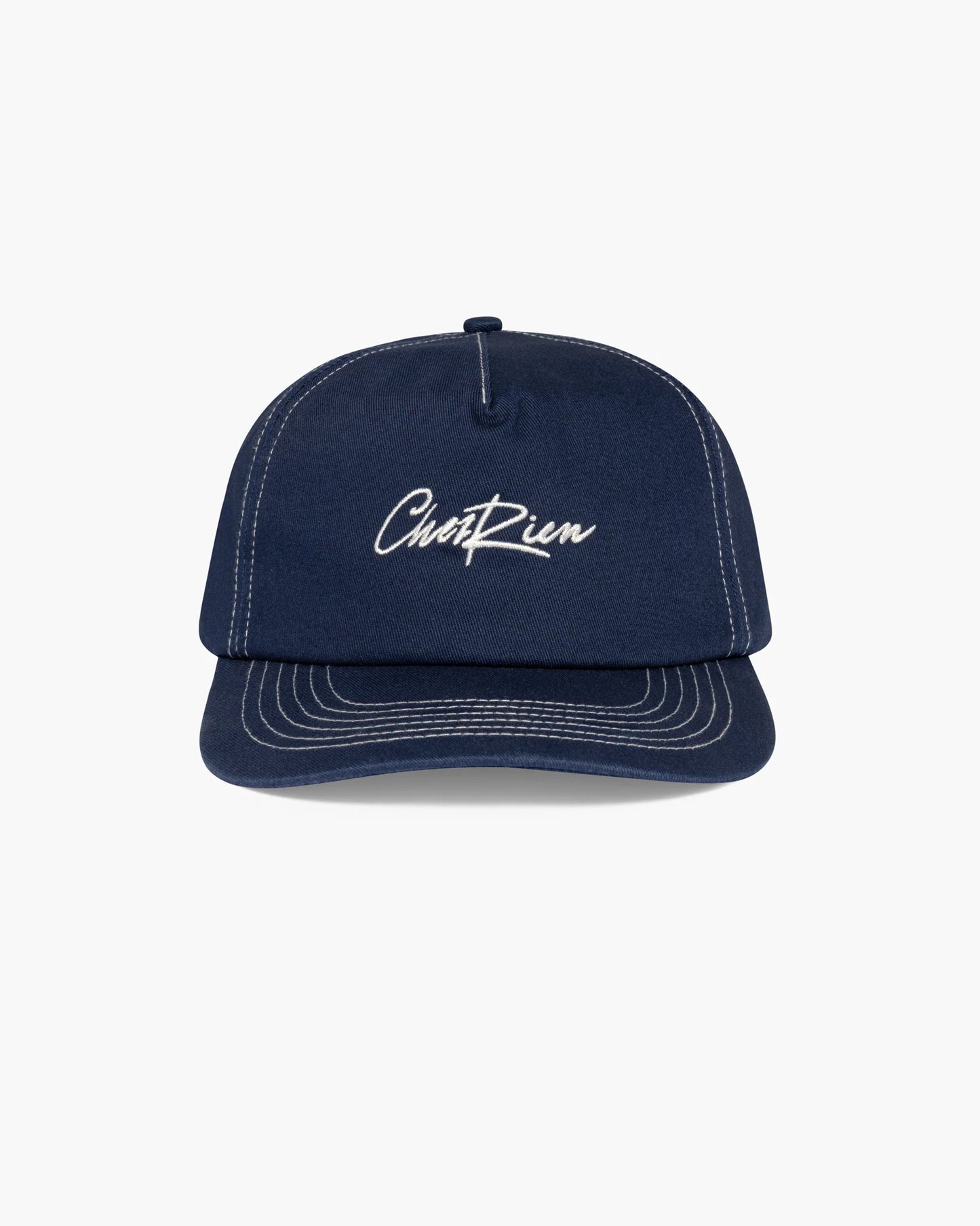 Chez Rien - Contrast Stitch Script Cap