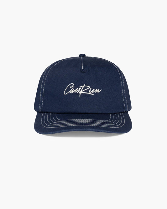 Chez Rien - Contrast Stitch Script Cap